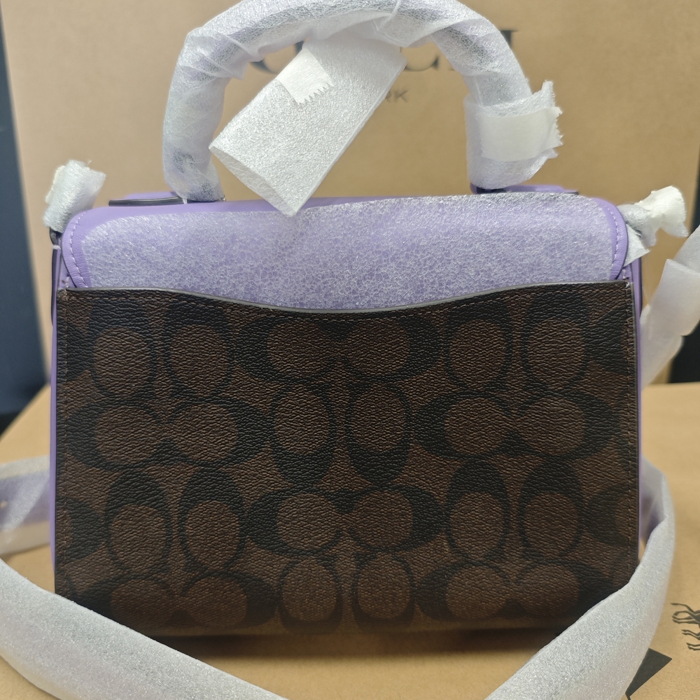 Coach CJ614-SVW1P Morgan Signature Purple and Brown - Picture 4 of 7